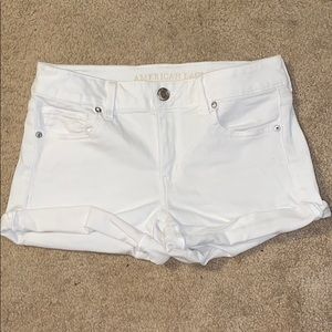 American Eagle White Jean Shorts